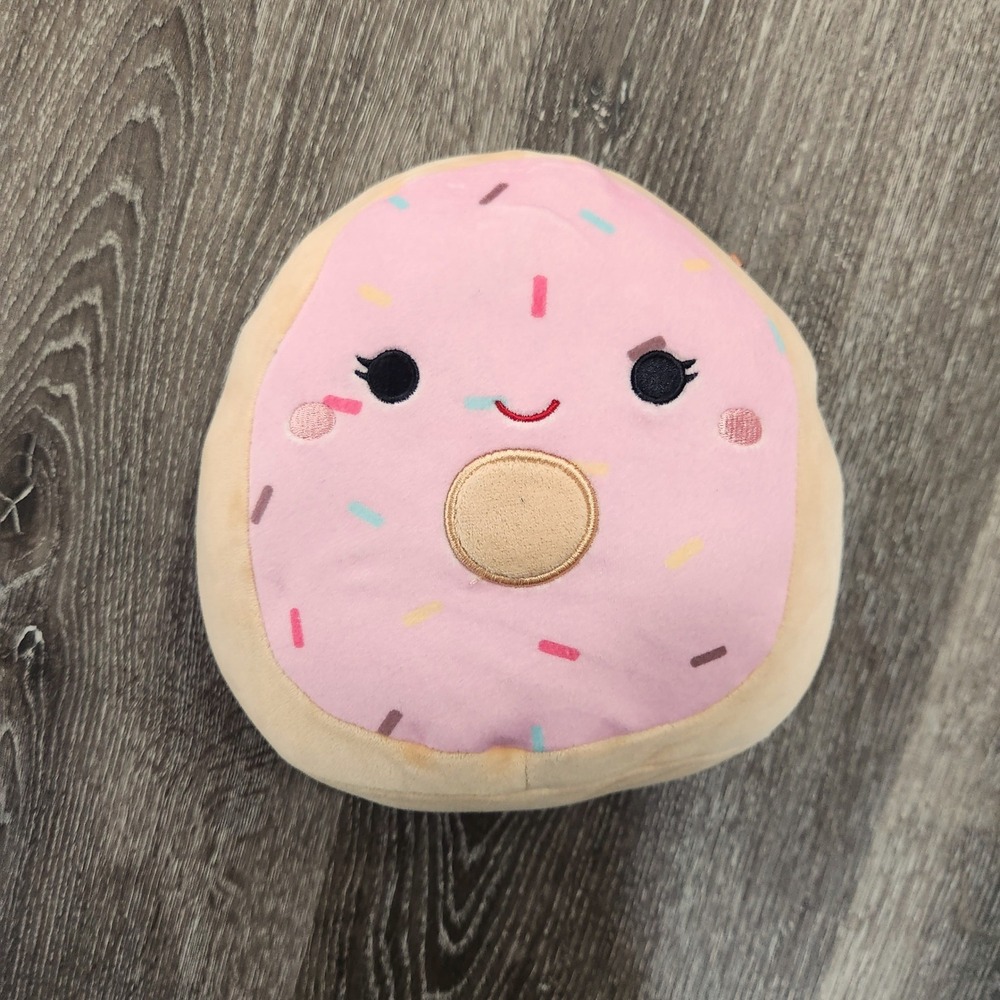 Squishmallow Deja the Pink Glazed Donut Plush 8 Inch Food Squad Kellytoy 2022